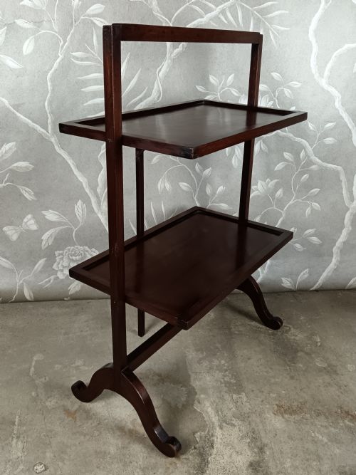 ANTIQUE FOLDABLE TWOTIER DUMB WAITER - ADDITIONAL PHOTO 6