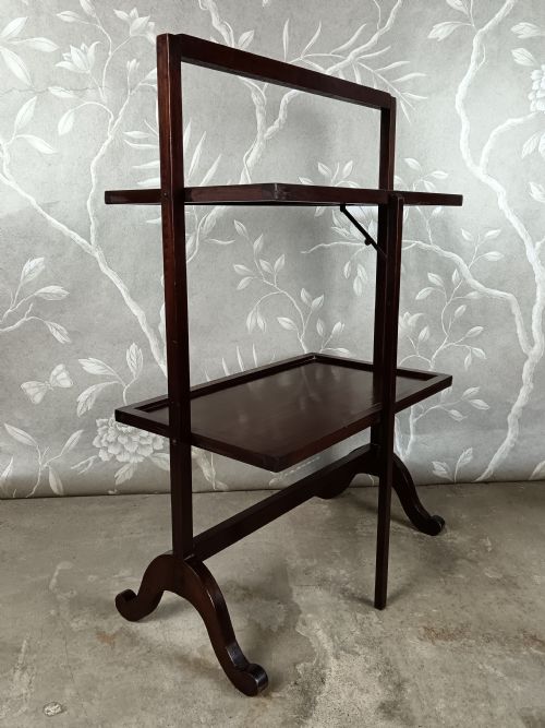 ANTIQUE FOLDABLE TWOTIER DUMB WAITER - ADDITIONAL PHOTO 7