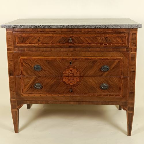 ITALIAN NEOCLASSICAL MARQUETRY CHEST OF DRAWERS LOMBARDY LATE 18TH EARLY 19TH CENTURY - ADDITIONAL PHOTO 10