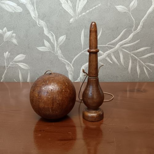ANTIQUE WOODEN BILBOQUET BALL CUP GAME - ADDITIONAL PHOTO 3