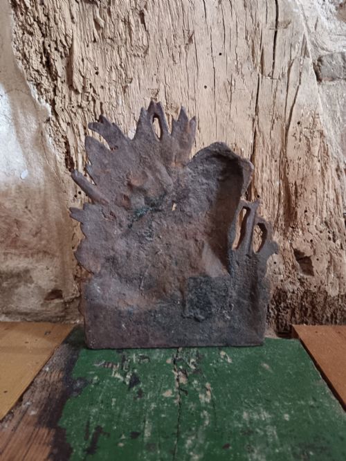 ANTIQUE 18901910 CAST IRON FIGURAL FROG REED DOORSTOP DOOR PORTER - ADDITIONAL PHOTO 2