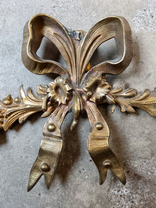 FINE ANTIQUE FRENCH LOUIS XVI GILT BRONZE OVAL WALL MIRROR C1890 - ADDITIONAL PHOTO 5