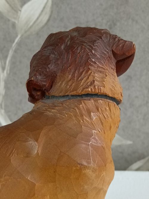 WOODEN SCULPTURE OF SAINT BERNARD RESCUE DOG - ADDITIONAL PHOTO 7