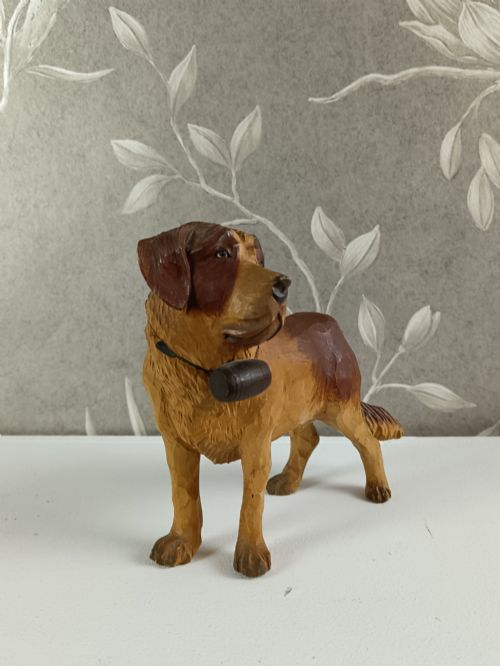 WOODEN SCULPTURE OF SAINT BERNARD RESCUE DOG - ADDITIONAL PHOTO 8