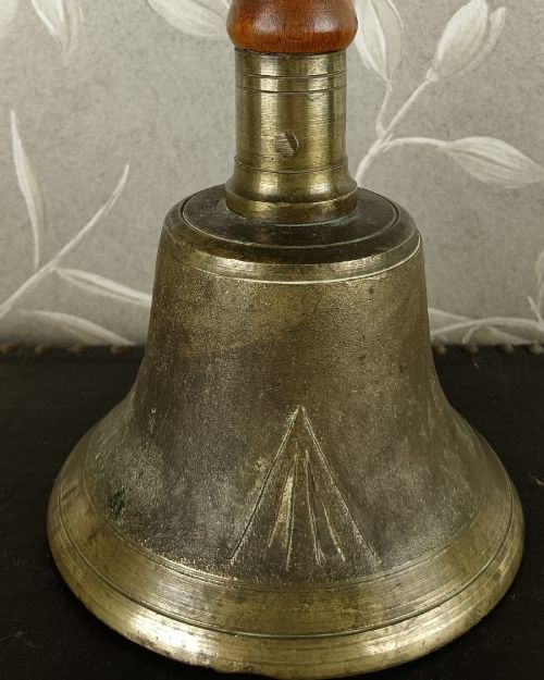 BRITISH MILITARY CAST BRASS WARNING BELL - ADDITIONAL PHOTO 1