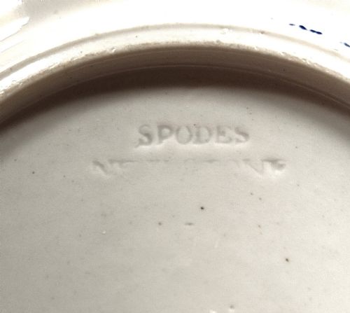 PAIR OF GEORGIAN SPODE 'NEW STONE' BLUE WHITE TEA PLATES C 18201833 - ADDITIONAL PHOTO 3