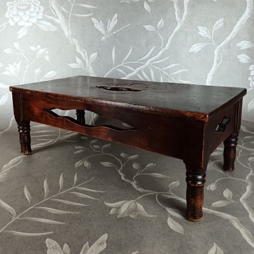 19th Century Italian Folk Art Wooden Footstool