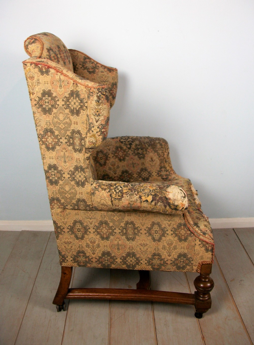 A William and Mary Revival Wing Back Armchair View V