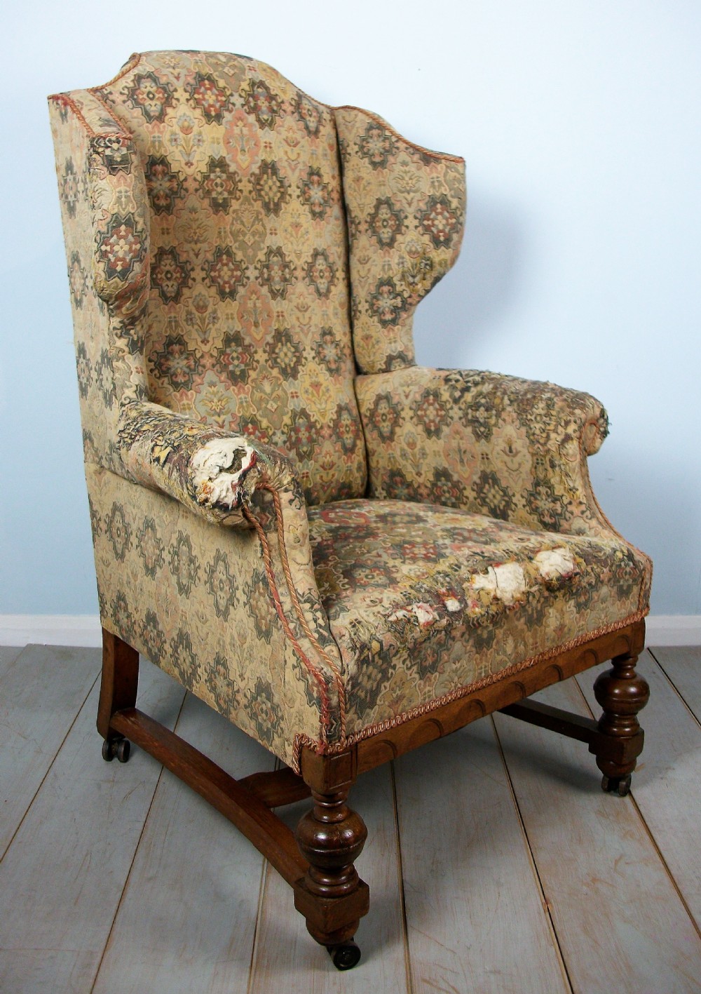 A William and Mary Revival Wing Back Armchair View III