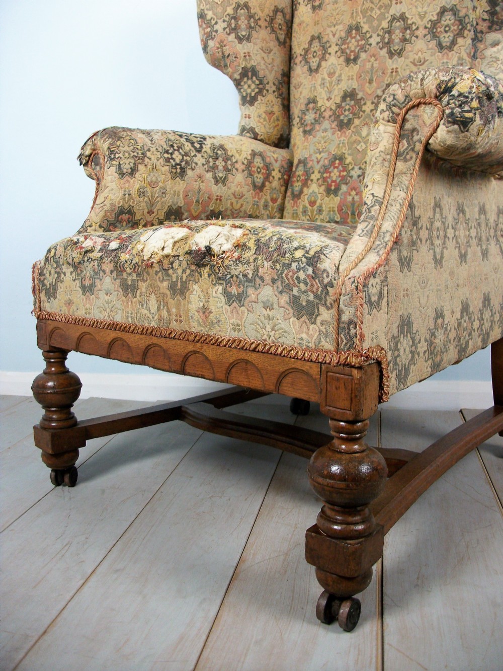 A William and Mary Revival Wing Back Armchair View VII