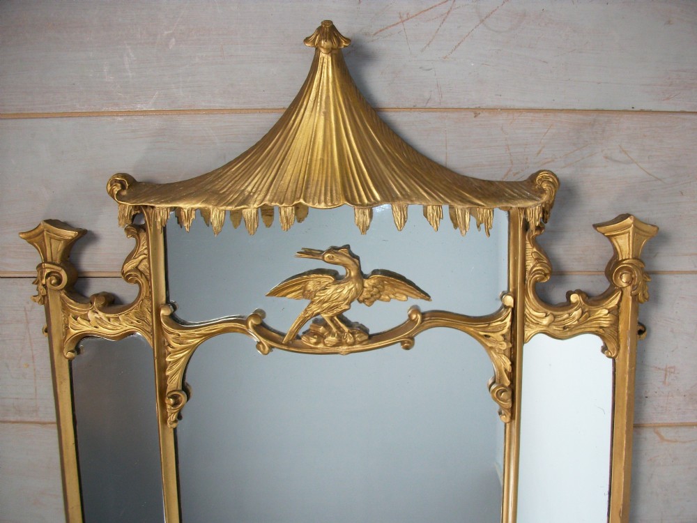 English Chinoiserie Chippendale Style Mirror View IV