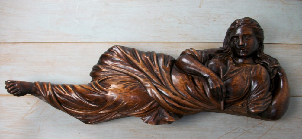 Oak carving of a Female Goddess