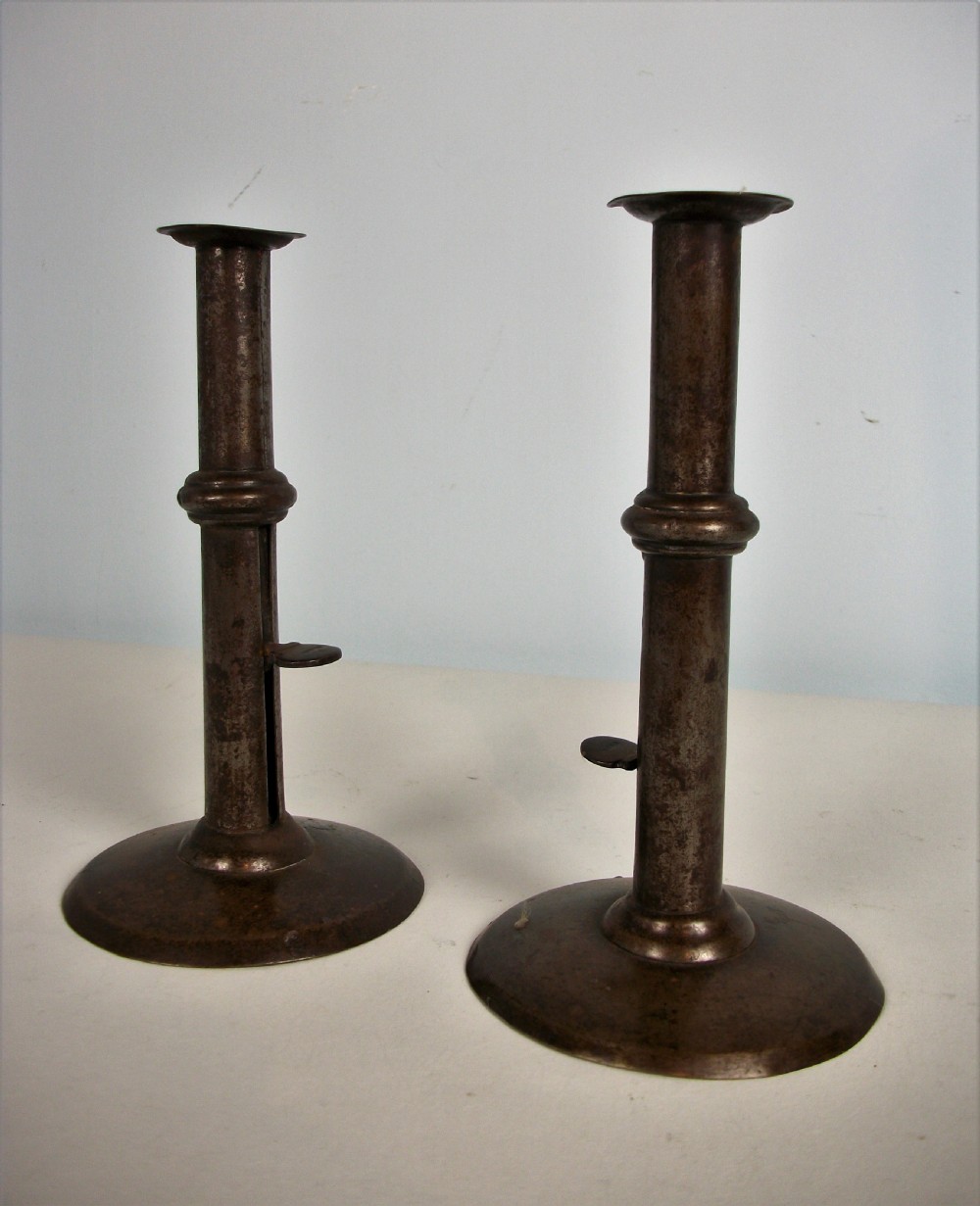 Pair of Hogscraper Candlesticks View III