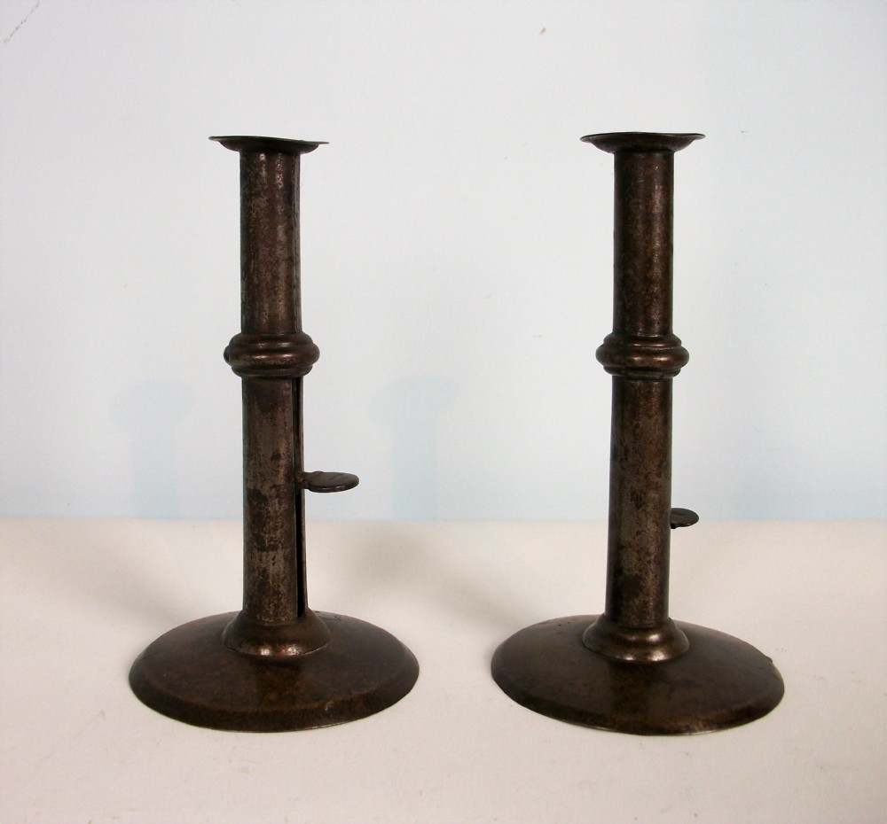Pair of Hogscraper Candlesticks View II