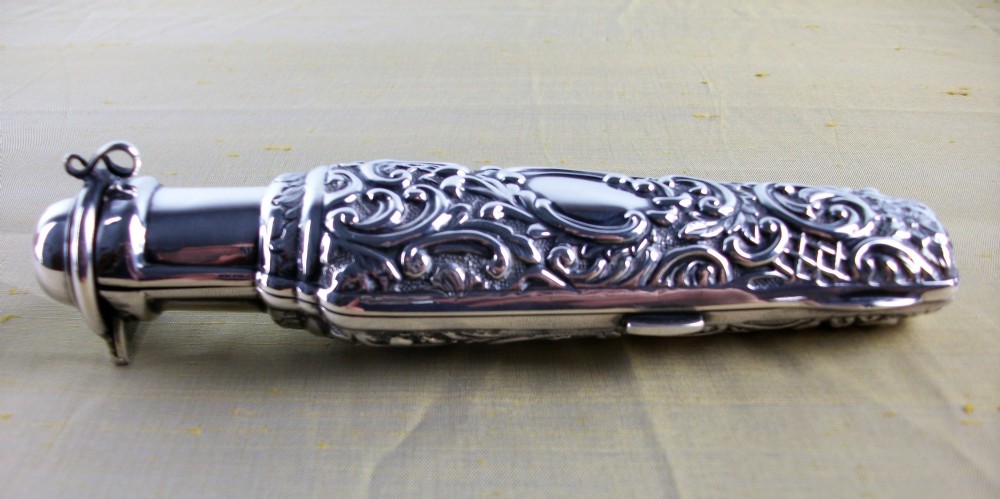 Rare Victorian Silver Gilt Scent-Perfume Bottle View VIII