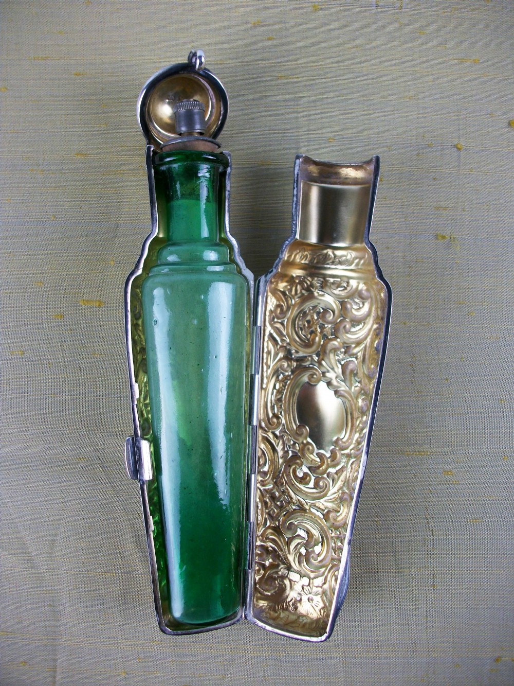 Rare Victorian Silver Gilt Scent-Perfume Bottle View II