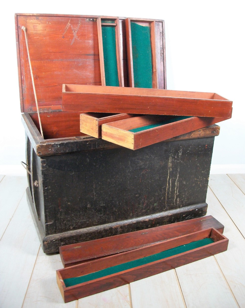 Steamer Trunk with Fitted Interior