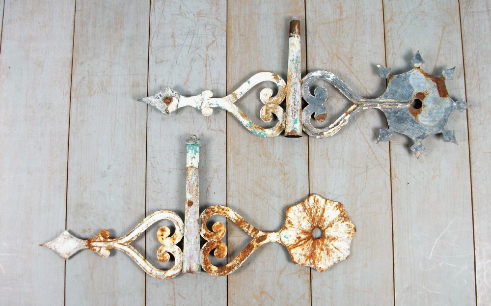 Pair of very decorative weather vanes View II
