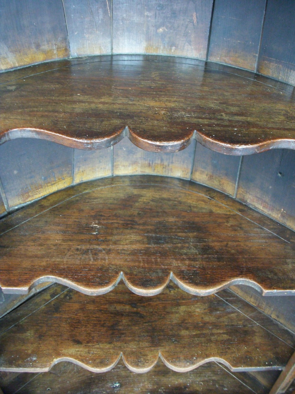 18th C Georgian Oak Barrel Back Corner Cupboard View VI