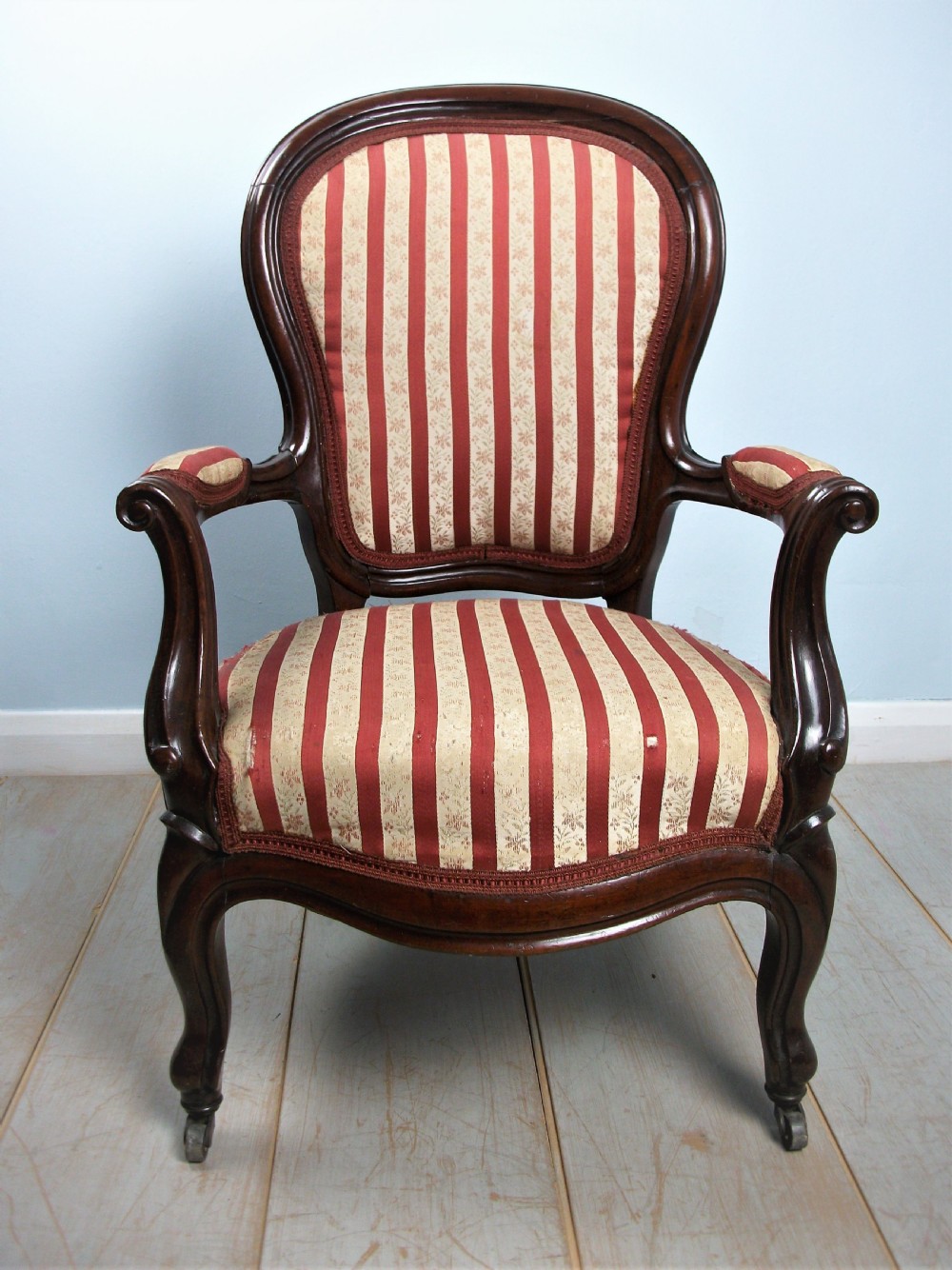 Small Victorian Mahogany Child’s Bergere Chair Open Armchair View II