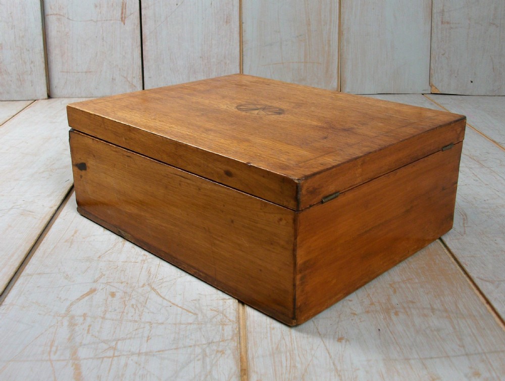 Georgian Mahogany Campaign Shaving Toilet Dressing Table Box Mirror View III