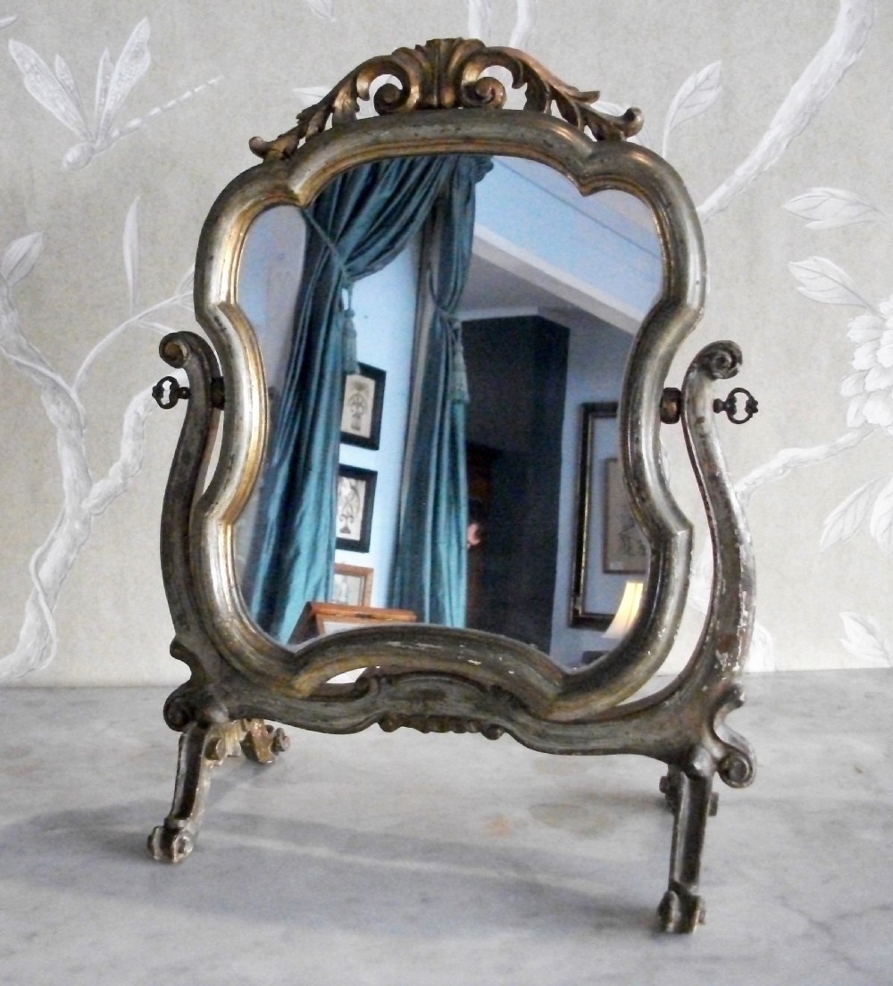 Italian Venetian Swing Painted Lady's  Dressing Toilet Mirror