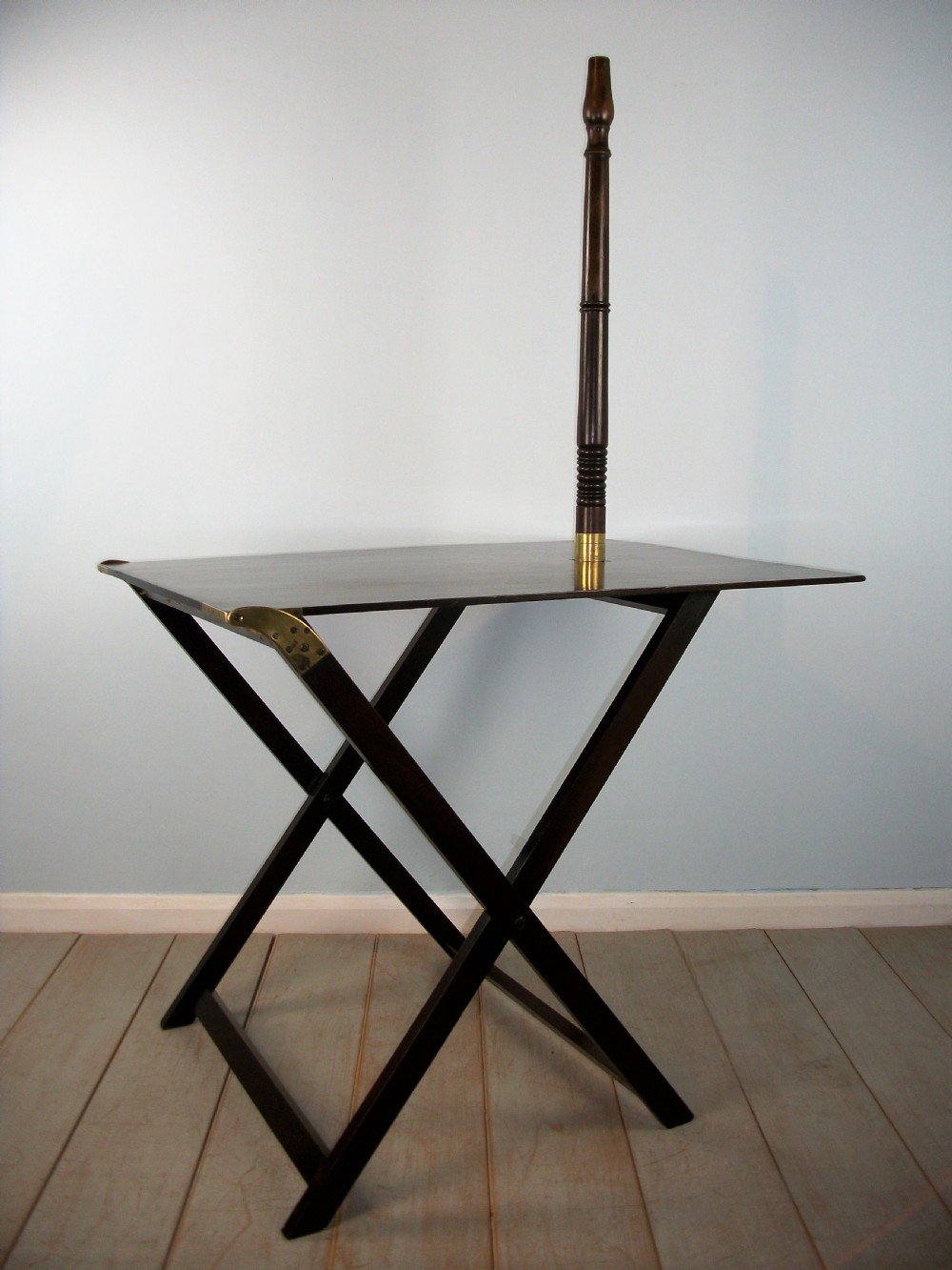 A Late Georgian Mahogany Folding Campaign Table