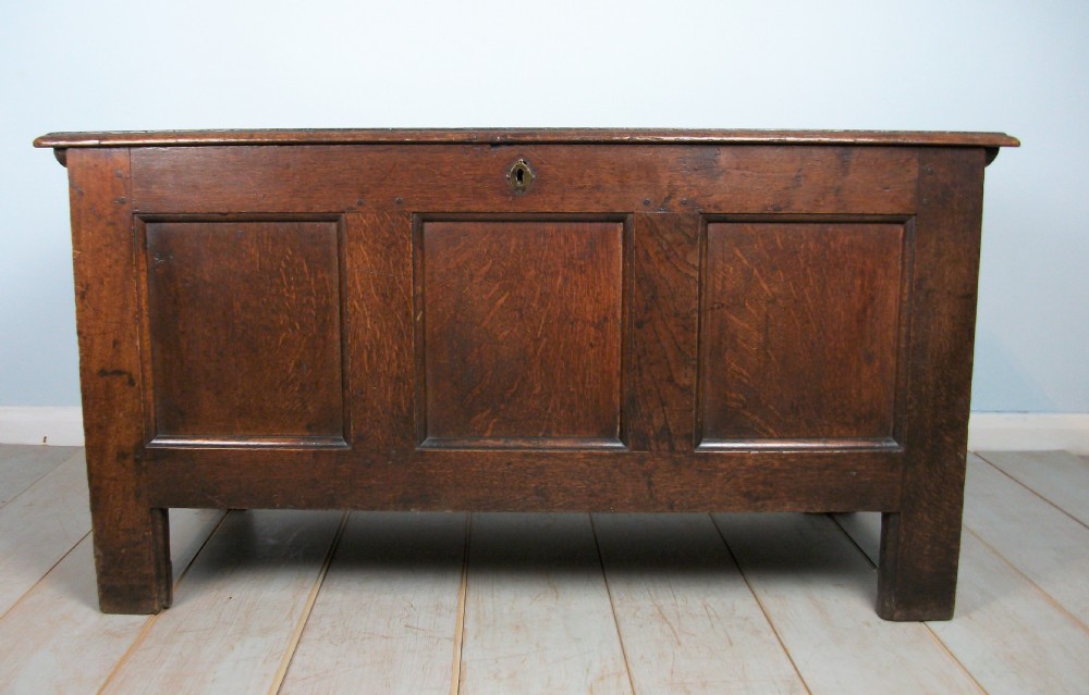 Early 18th Century Oak Panelled Coffer