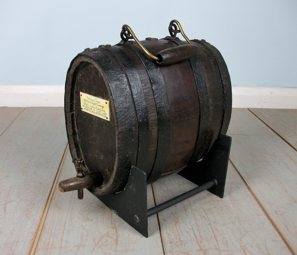 18th Century Oak Ships Spirit Barrel from HMS Royal George View VII