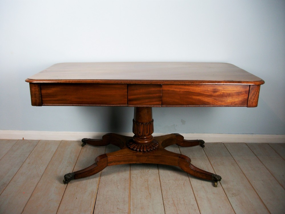 A Regency Period Library Sofa Occasional Centre Table