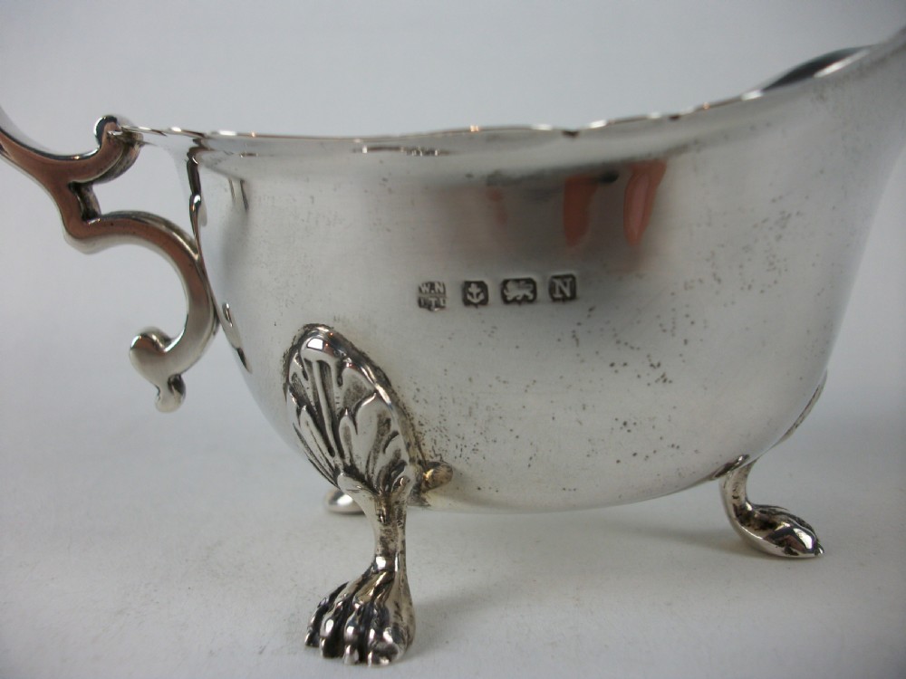 Pair of Silver Sauce Boats Birmingham 1937 View X
