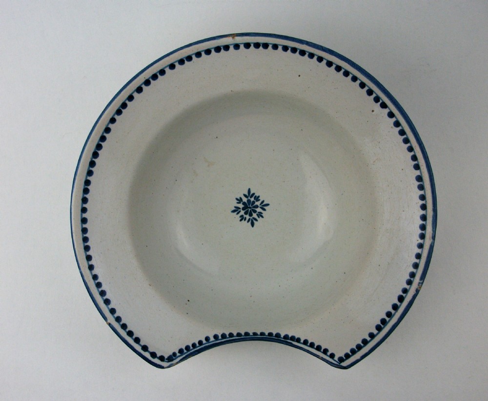 An 18th Century Delft Blue and White Barber’s Bowl