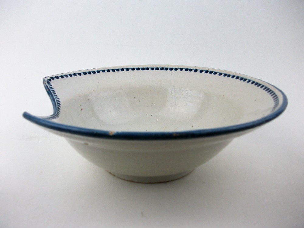 An 18th Century Delft Blue and White Barber’s Bowl View VIII