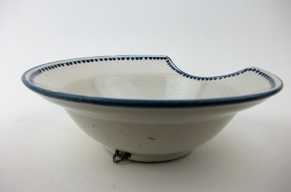 An 18th Century Delft Blue and White Barber’s Bowl View II