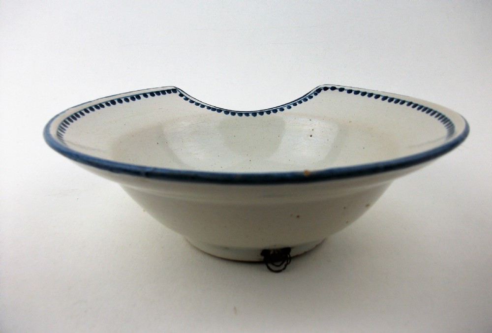An 18th Century Delft Blue and White Barber’s Bowl View III