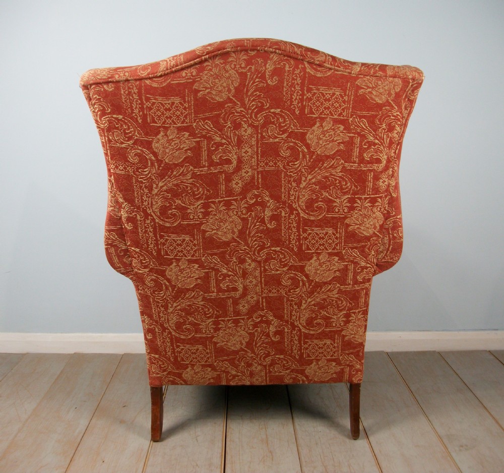 English Mahogany Wing Back Armchair View VI