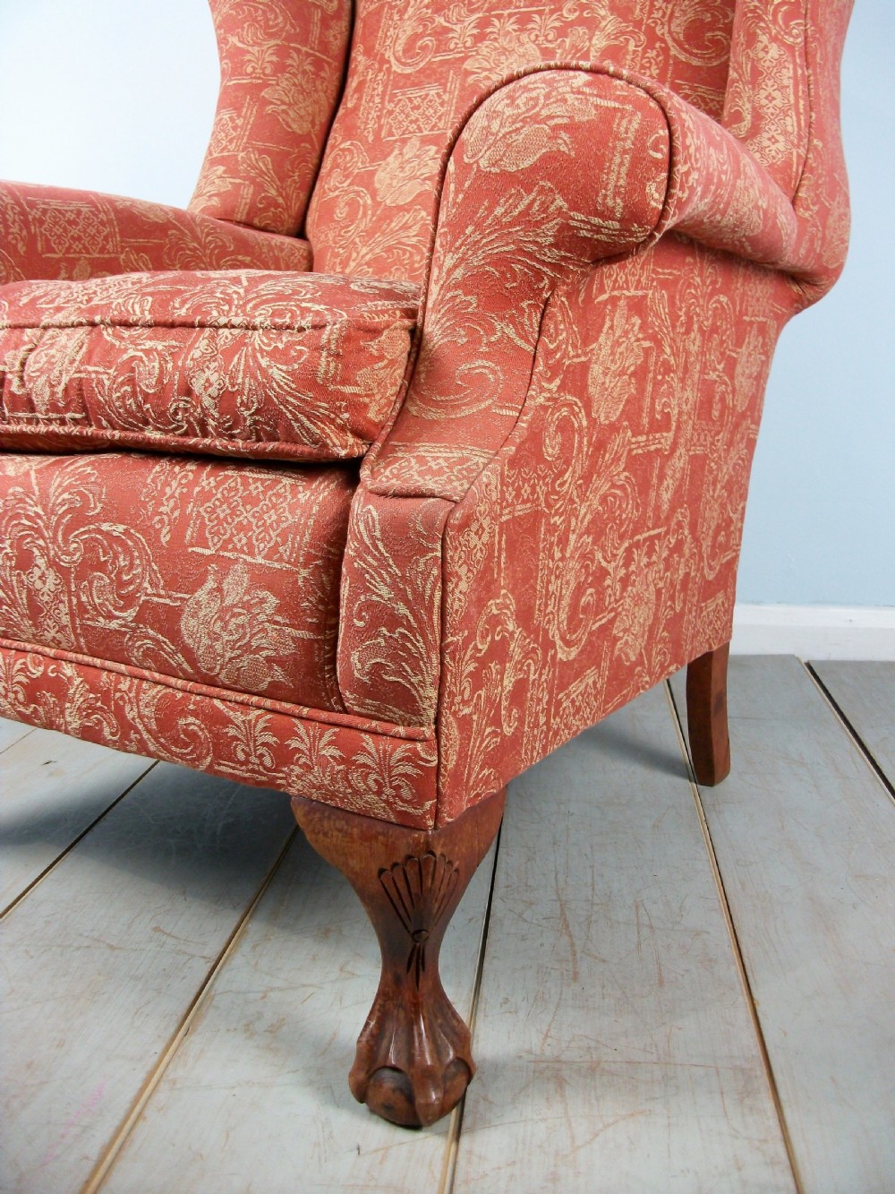 English Mahogany Wing Back Armchair View VIII