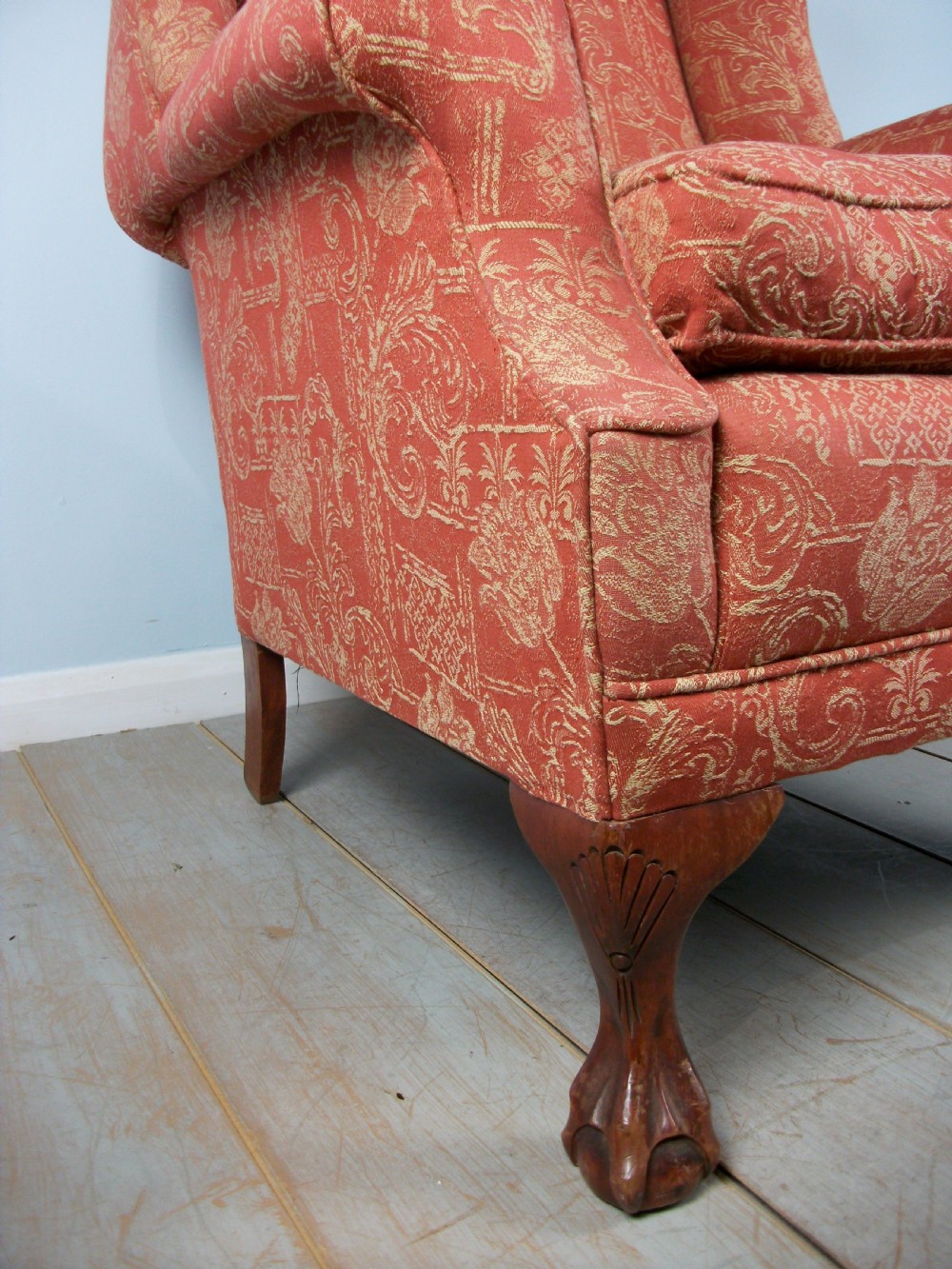 English Mahogany Wing Back Armchair View IX
