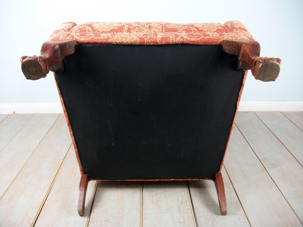 English Mahogany Wing Back Armchair View X
