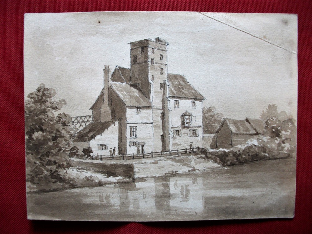 Sketch Watercolour Depicting Canonbury Tower Islington London View III