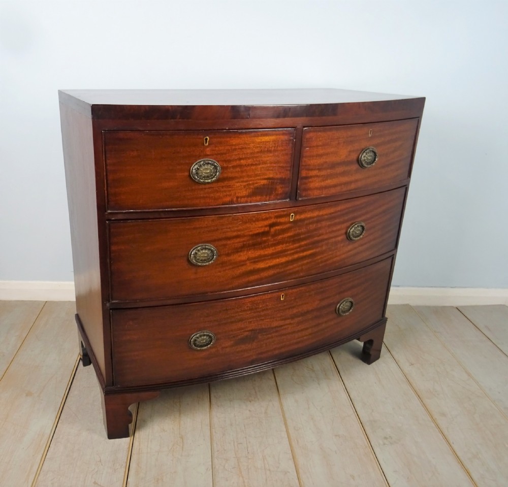 A Mahogany Bow Fronted Chest of Drawers of Small Proportions