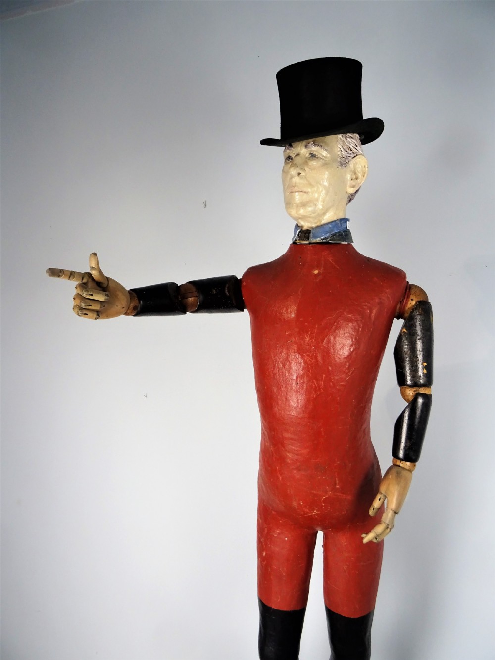 Rare Life Size Antique Shop Display Painted Papier Mache Mannequin View XIV