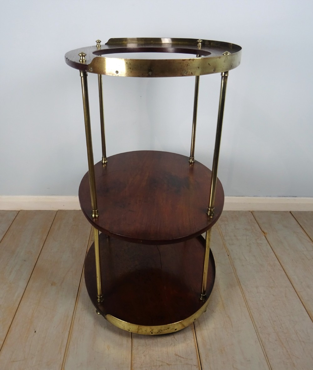 A Campaign Brass-Mounted Mahogany Occasional Table Wash Stand View IV