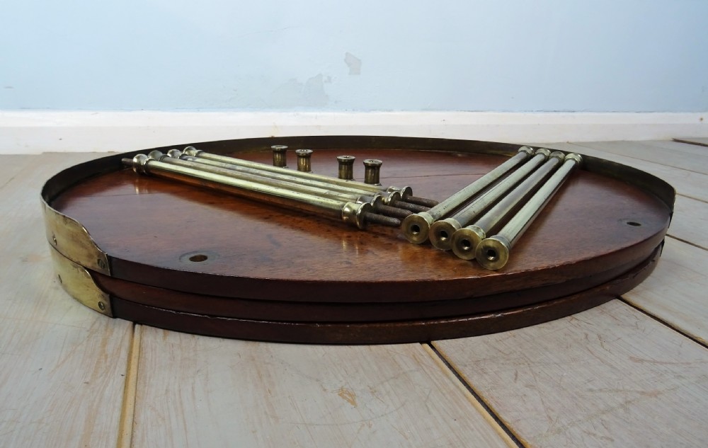 A Campaign Brass-Mounted Mahogany Occasional Table Wash Stand View IX