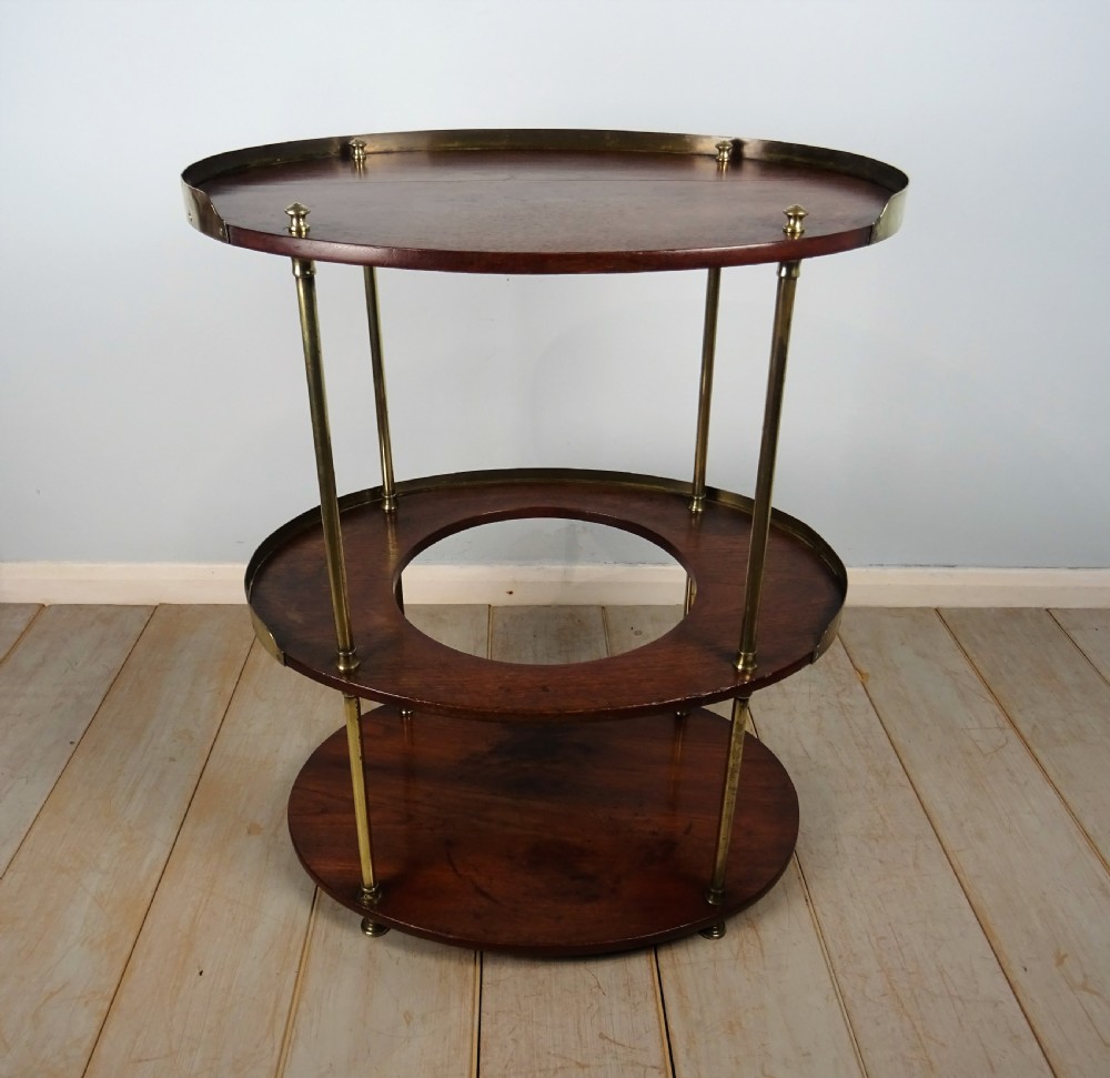 A Campaign Brass-Mounted Mahogany Occasional Table Wash Stand View XI