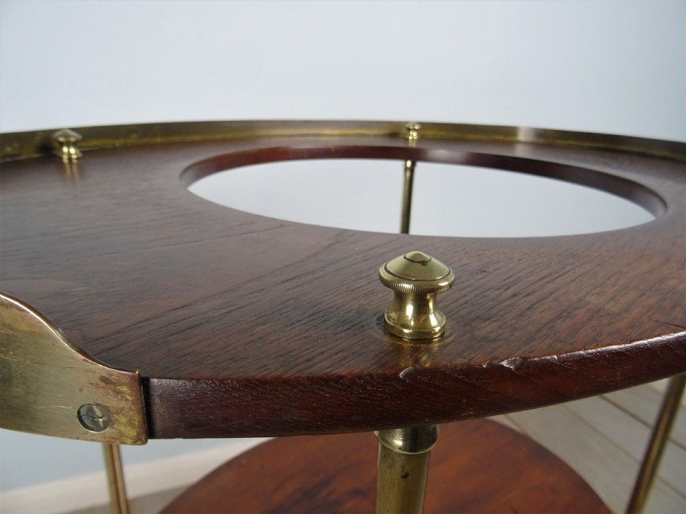 A Campaign Brass-Mounted Mahogany Occasional Table Wash Stand View XVI