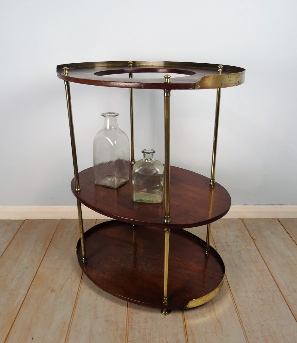 A Campaign Brass-Mounted Mahogany Occasional Table Wash Stand View XIX