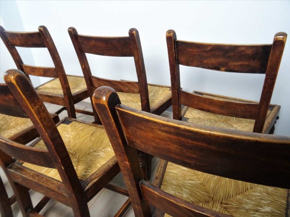 Set of six late C18th Mahogany and Fruitwood Country House Chairs View IV