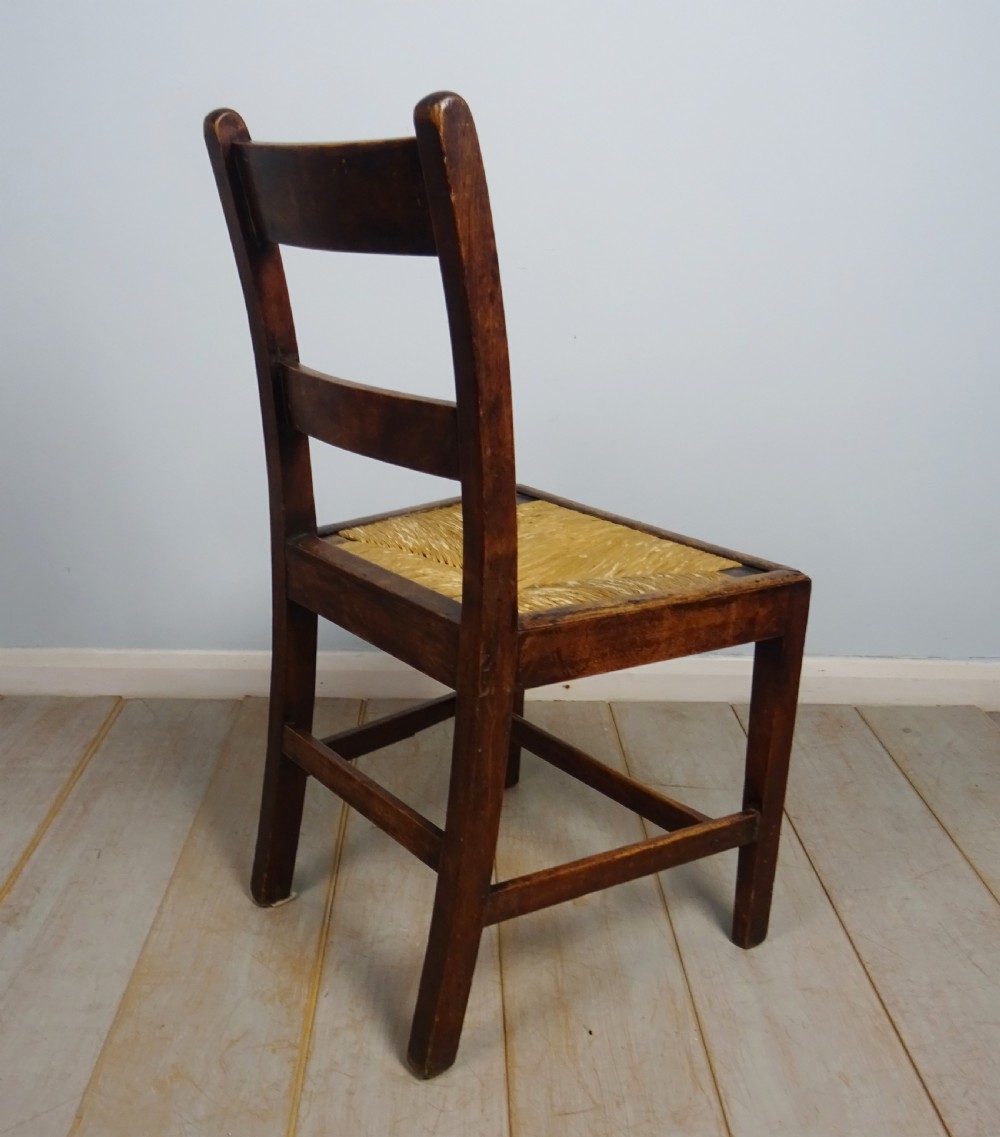 Set of six late C18th Mahogany and Fruitwood Country House Chairs View XIII