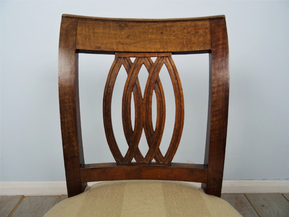 Set of 6 Directoire Walnut Italian Chairs View II